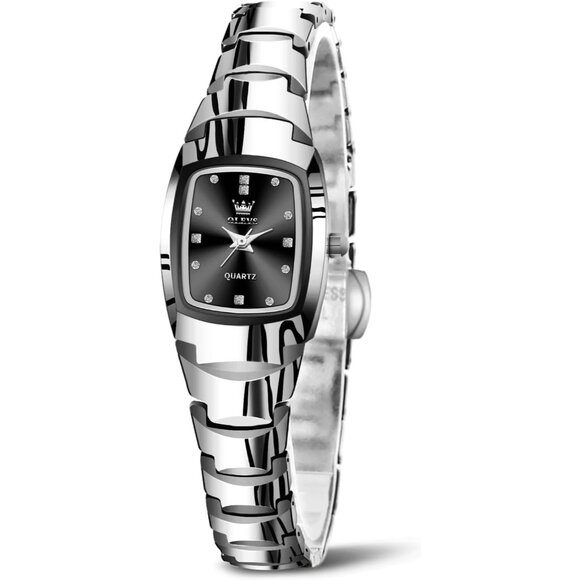 Watches for Women Small Square Face Ladies Watches Waterproof Tungsten Steel Dai